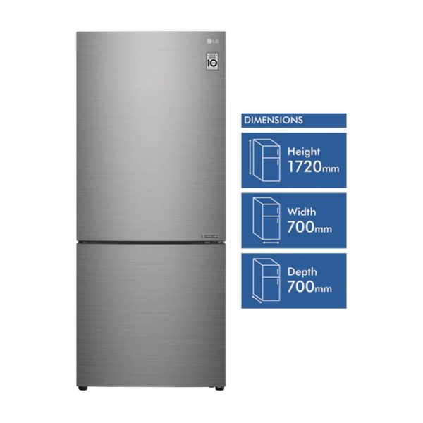 450L Bottom Mount Stainless Steel Fridge - Image 3